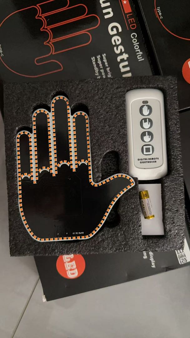 LED Hand Gesture Car Sign with Remote
