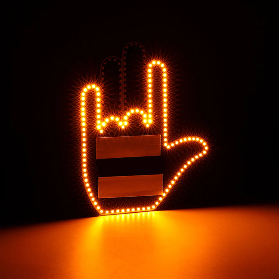 LED Hand Gesture Car Sign with Remote