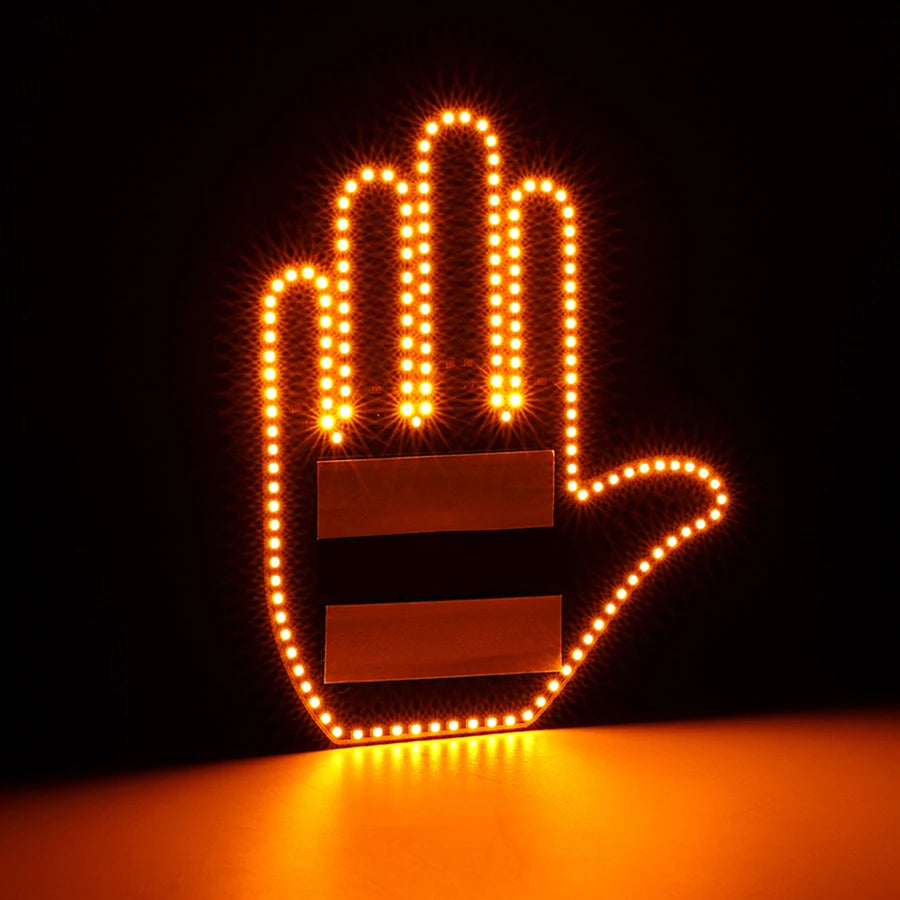 LED Hand Gesture Car Sign with Remote